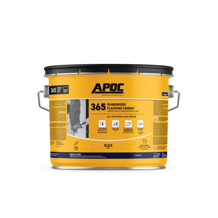 APOC 365 Rubberized Flashing Cement Bucket 3 gal Black