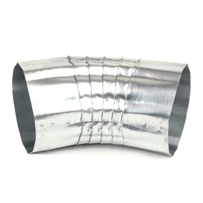 Berger Round Corrugated Elbow 45 Degrees Galvanized 6"