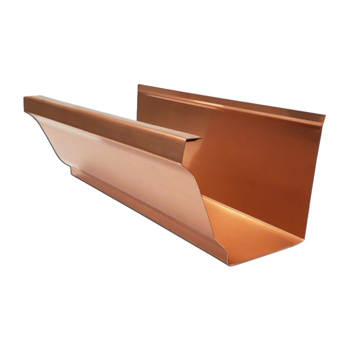 Lakefront Sheet Metal Seamless Copper Gutter K-Style 6" 16oz 1ft