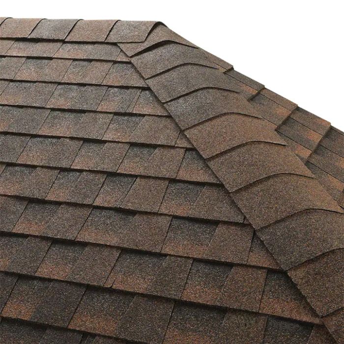 GAF Seal-A-Ridge 852395 Hip and Ridge Cap Shingles 25 linear ft Hickory