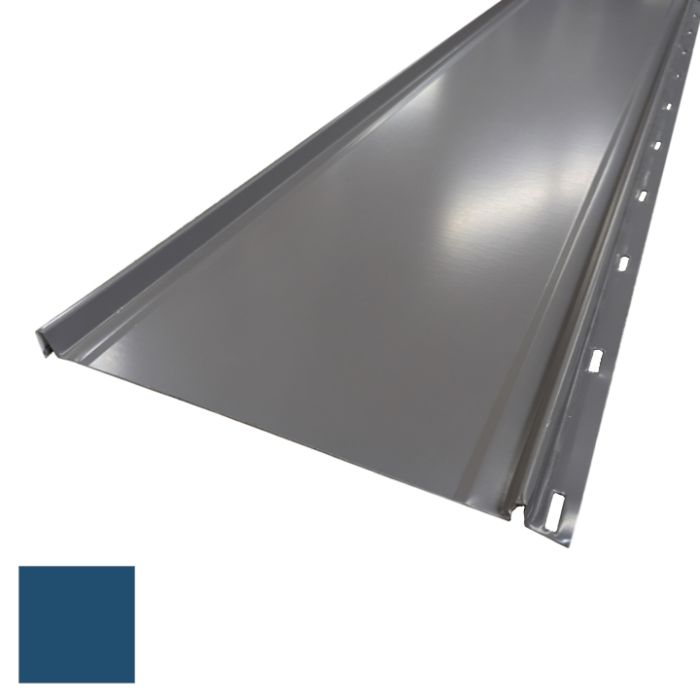 Lakefront Sheet Metal Standing Seam 12" Nail Flange Panel 1ft Regal Blue