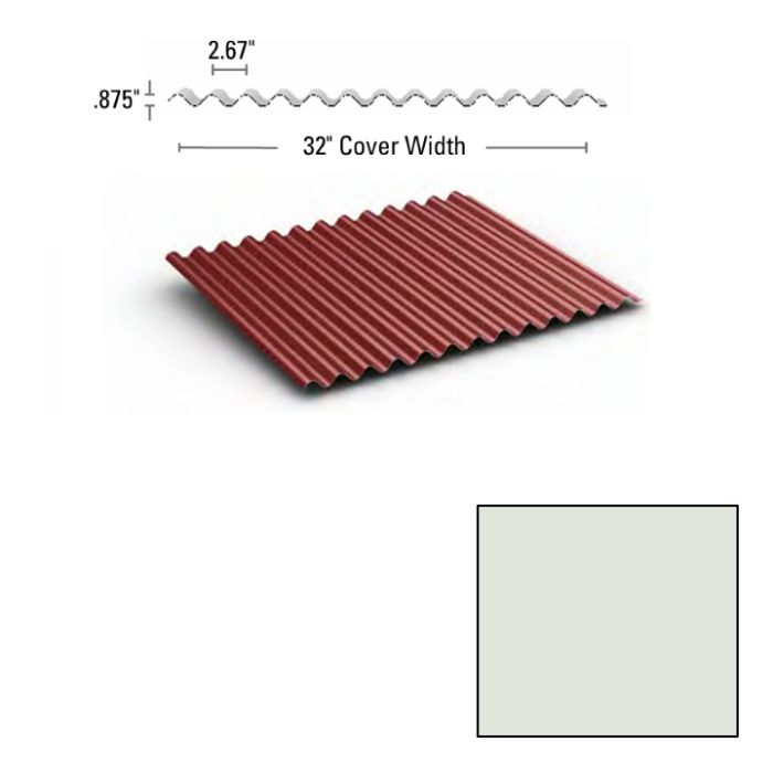 Multi Cor Panel 24ga 32"x120" Bone White