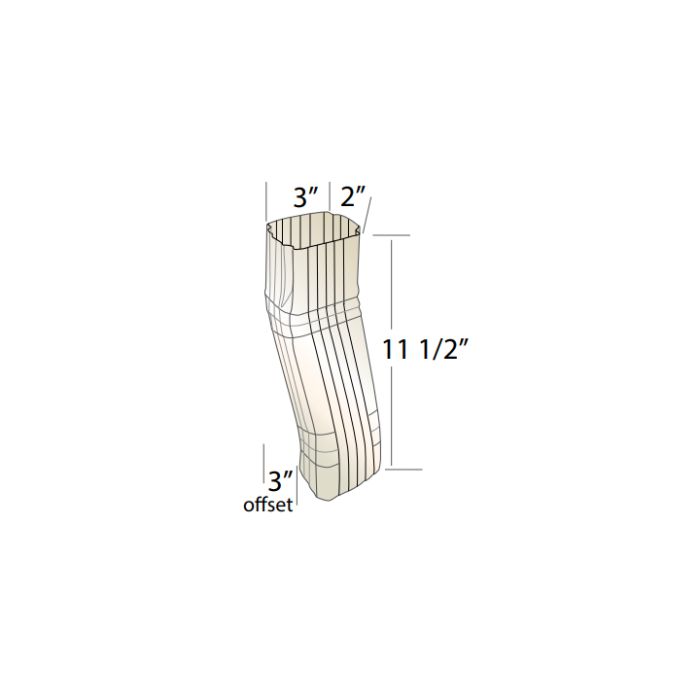 Quality Aluminum AEOFFSET Aluminum A Offset Elbow 2"x3"