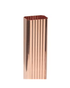 Berger Square Corrugated Copper Downspout 4"x5" 16oz