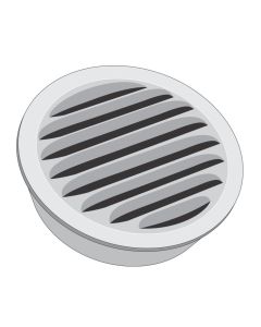 Tamlyn CLV Circle Vent Louvered Aluminum Mill Exhaust