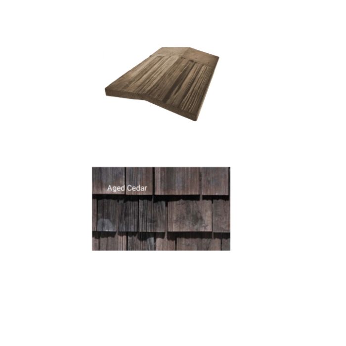 Brava Cedar Shake Solid Shake 14" X 5.375" X 6" Low 160 Degree Aged Cedar 10/bundle