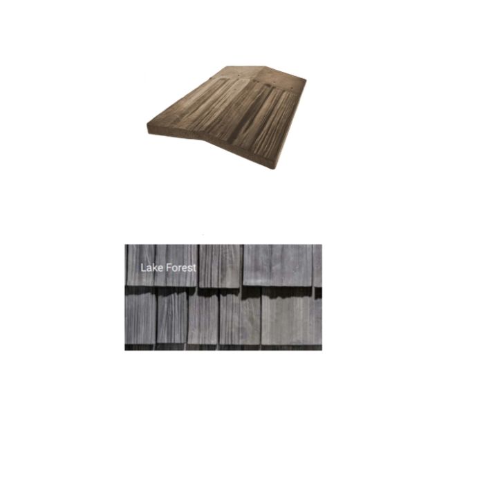 Brava Cedar Shake Solid Shake 14" X 5.375" X 6" Low 160 Degree Lake Forest 10/bundle