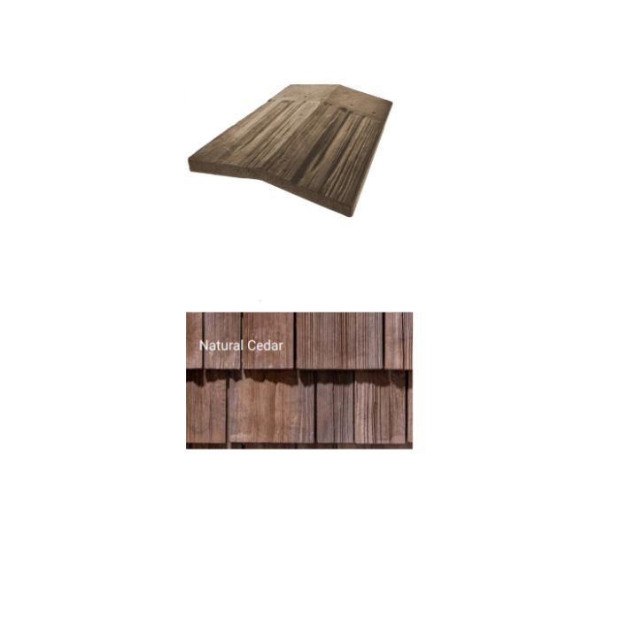 Brava Cedar Shake Solid Shake 14" X 5.375" X 6" Low 160 Degree Natural Cedar 10/bundle