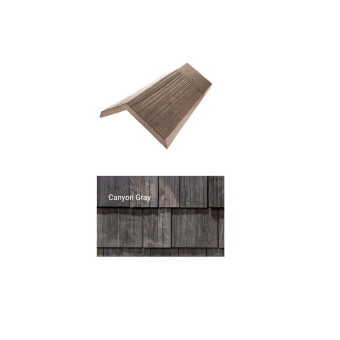 Brava Cedar Shake Solid Shake 14" X 5.375" X 6" Standard 120 Degree Canyon Gray 10/bundle