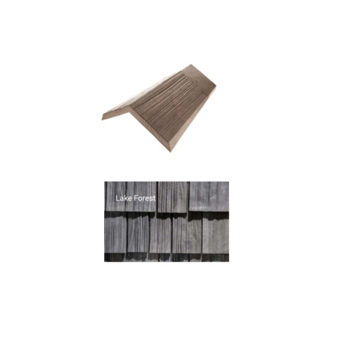 Brava Cedar Shake Solid Shake 14" X 5.375" X 6" Standard 120 Degree Lake Forest 10/bundle