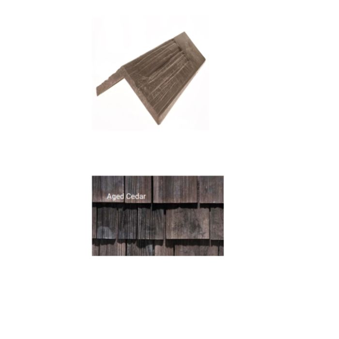 Brava Cedar Shake Solid Shake 14" X 5.375" X 6" Steep 90 Degree Aged Cedar 10/bundle