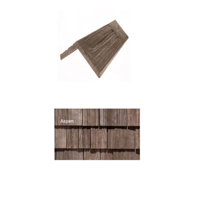 Brava Cedar Shake Solid Shake 14" X 5.375" X 6" Steep 90 Degree Aspen 10/bundle