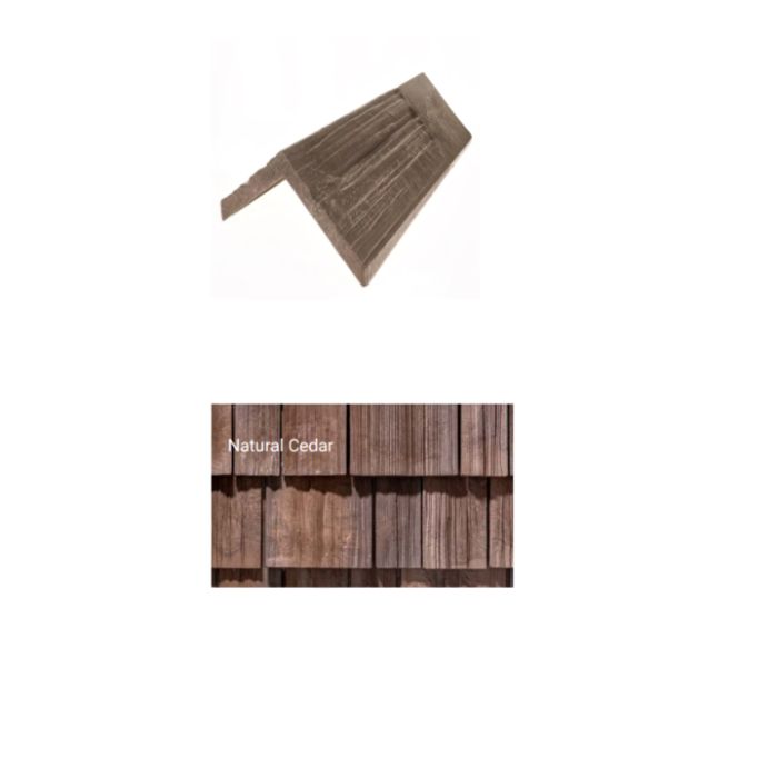 Brava Cedar Shake Solid Shake 14" X 5.375" X 6" Steep 90 Degree Natural Cedar 10/bundle
