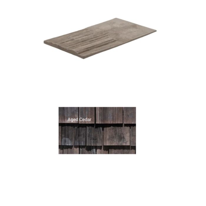 Brava Cedar Shake Solid Shake 22" X 12" X 1" Aged Cedar 5/bundle