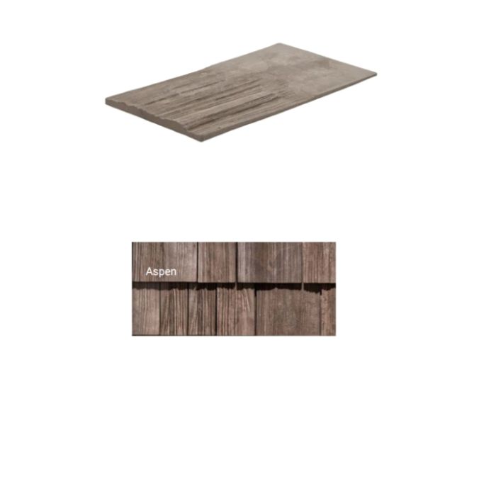 Brava Cedar Shake Solid Shake 22" X 12" X 1" Aspen 5/bundle