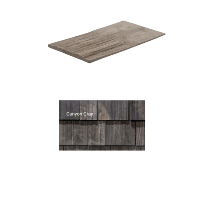 Brava Cedar Shake Solid Shake 22" X 12" X 1" Canyon Gray 5/bundle