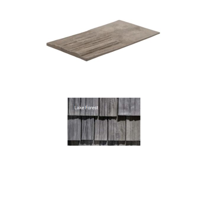 Brava Cedar Shake Solid Shake 22" X 12" X 1" Lake Forest 5/bundle