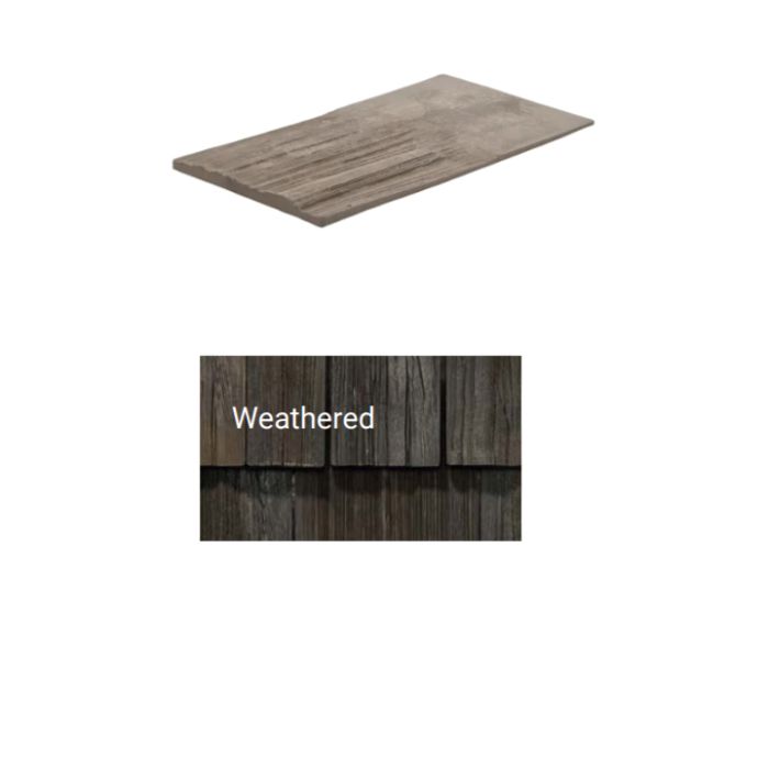 Brava Cedar Shake Solid Shake 22" X 12" X 1" Weathered 5/bundle