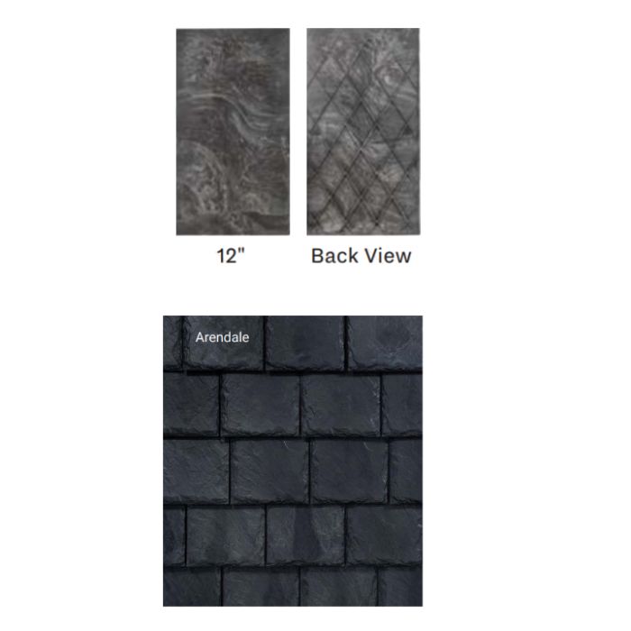 Brava Slate 2.0 Tile 22" Length X 6" 9" 12" Mixed Widths Arendale 10/bundle