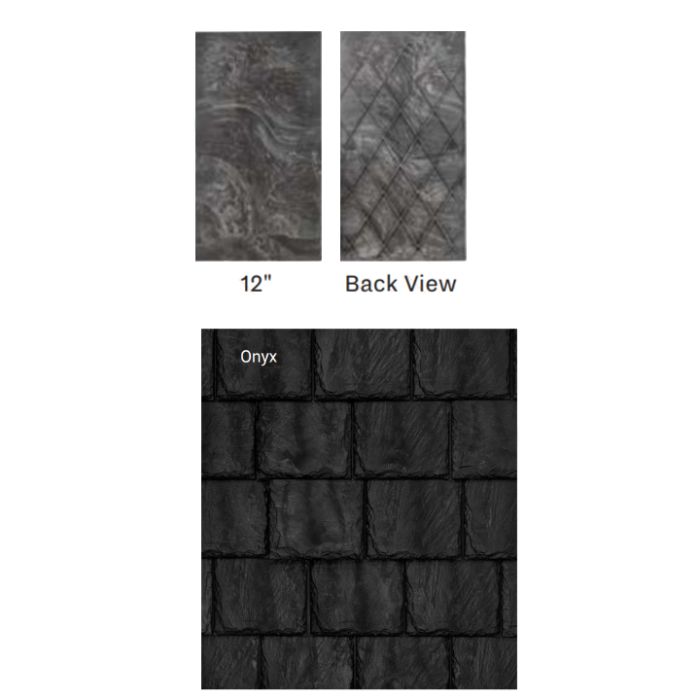 Brava Slate 2.0 Tile 22" Length X 6" 9" 12" Mixed Widths Onyx 10/bundle