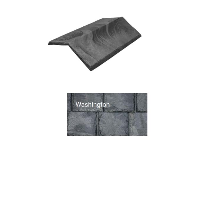 Brava Slate 2.0 Tile Hip and Ridge 14" X 5.625" X 6" Low 160 Degree Washington 10/bundle