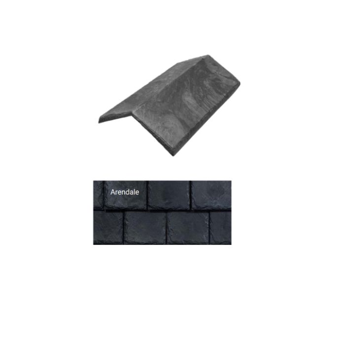 Brava Slate 2.0 Tile Hip and Ridge 14" X 5.625" X 6" Standard 120 Degree Arendale 10/bundle