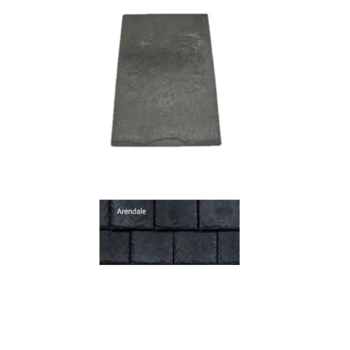 Brava Slate 2.0 Tile Solid Slate 22"x12"x1" Arendale 5/bundle
