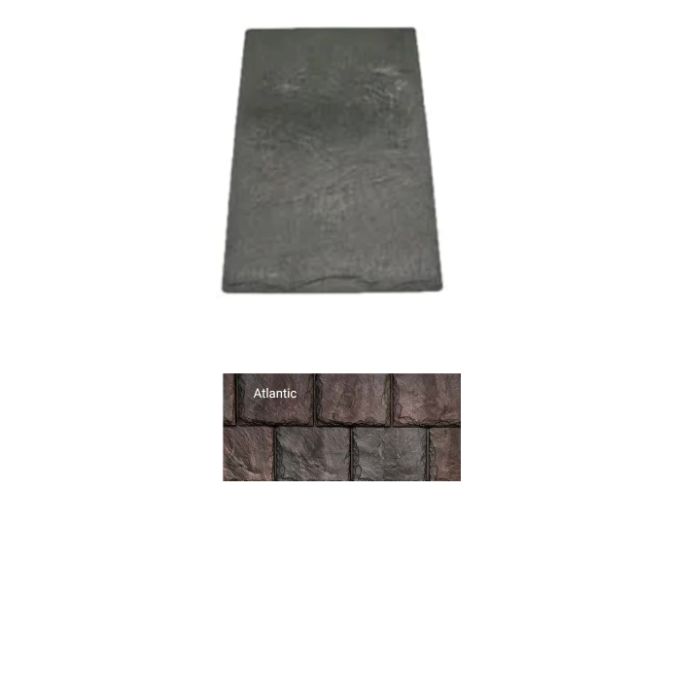 Brava Slate 2.0 Tile Solid Slate 22"x12"x1" Atlantic 5/bundle