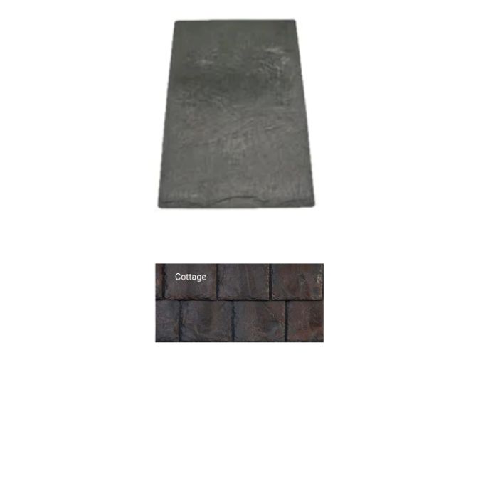 Brava Slate 2.0 Tile Solid Slate 22"x12"x1" Cottage 5/bundle