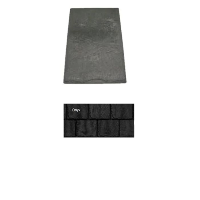 Brava Slate 2.0 Tile Solid Slate 22"x12"x1" Onyx 5/bundle