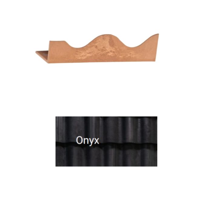 Brava Spanish Barrel Eave Starter 11.5" X 2.75" X 3" Onyx 10/bundle