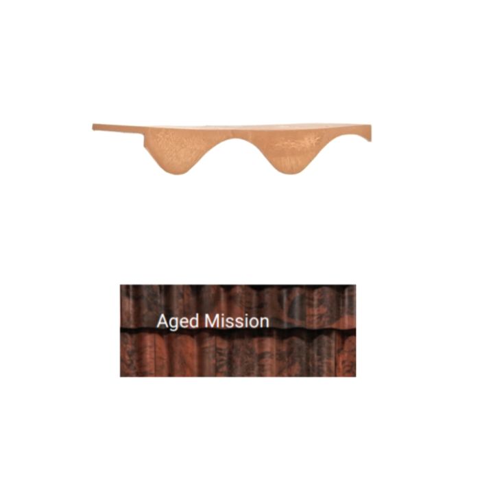 Brava Spanish Barrel Ridge Closure 11.5" X 1.5" X 3" Aged Mission 10/bundle