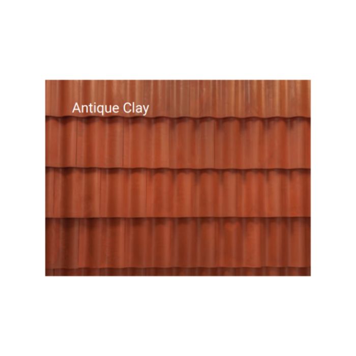 Brava Spanish Barrel Tile 16.5" X 13" Antique Clay 10/bundle