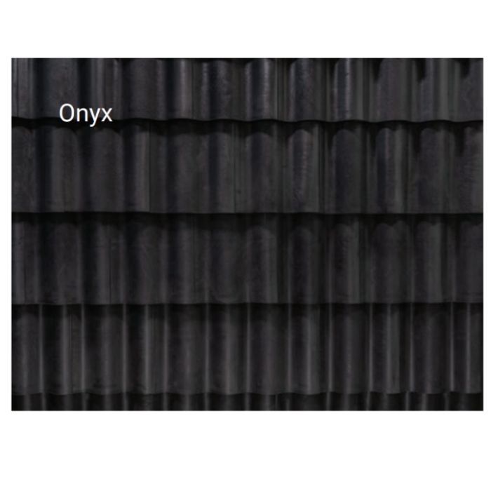 Brava Spanish Barrel Tile 16.5" X 13" Onyx 10/bundle