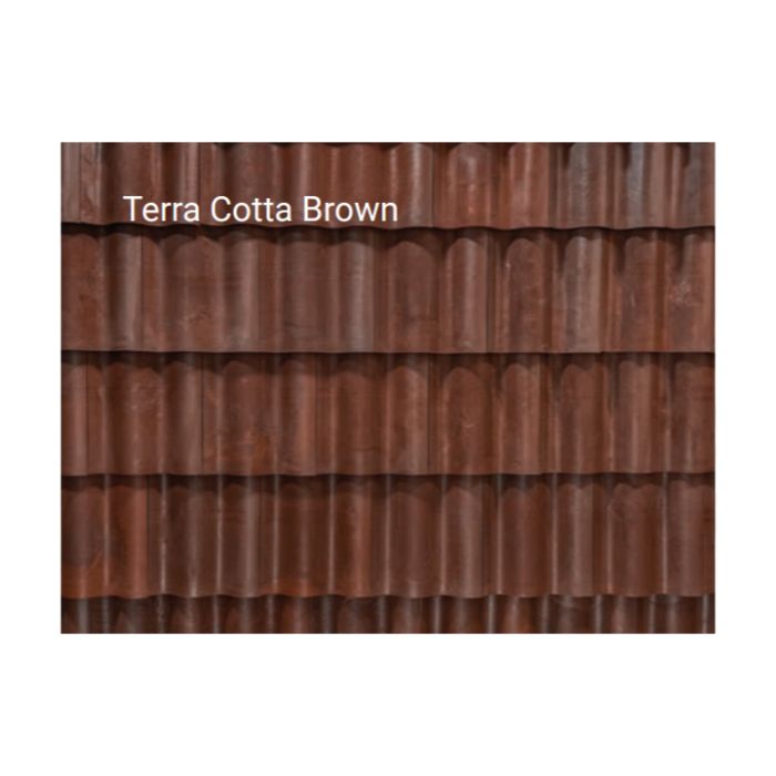 Brava Spanish Barrel Tile 16.5" X 13" Terra Cotta Brown 10/bundle