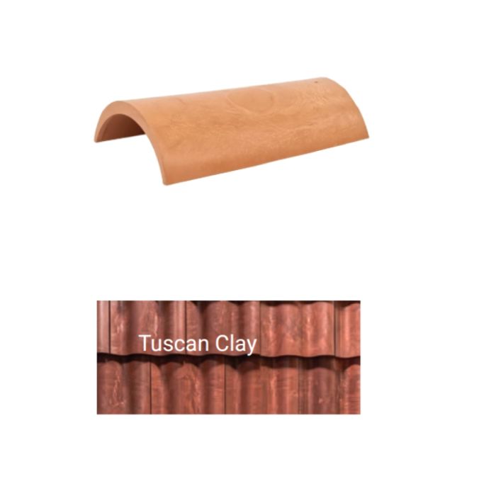Brava Spanish Barrel Top Ridge 17" X 10" - 10.375" Tuscan Clay 5/bundle