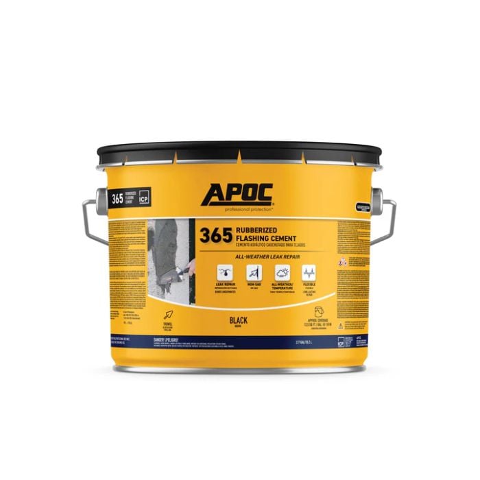 APOC 3653 Rubberized Flashing Cement Bucket 3 gal Black