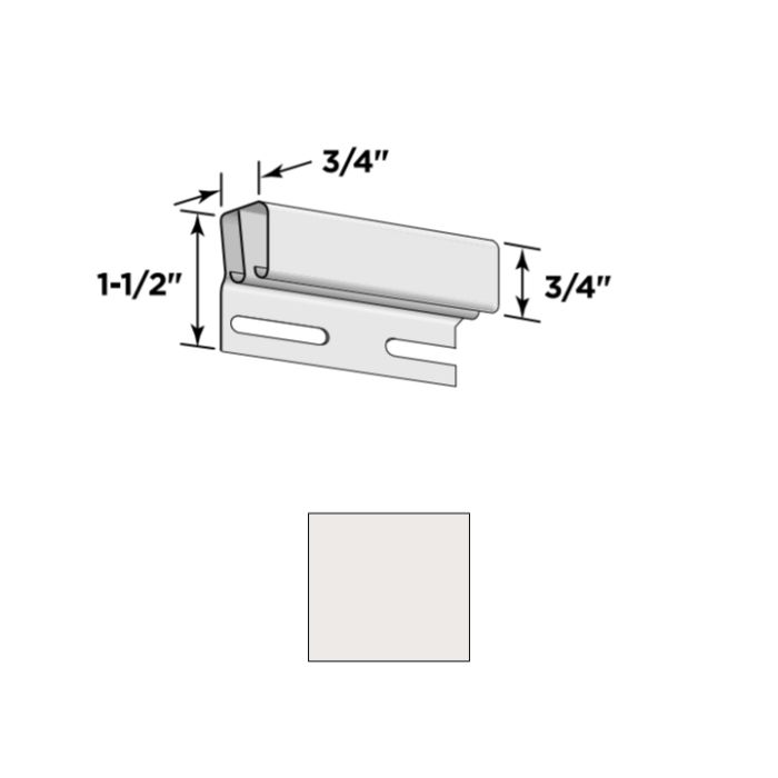 Certainteed 3/4" Dual Undersill 12'6" 12/Carton Colonial White