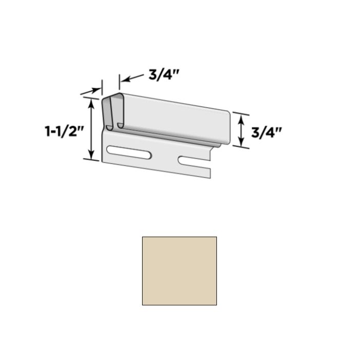 Certainteed 3/4" Dual Undersill 12'6" 12/Carton Desert Tan
