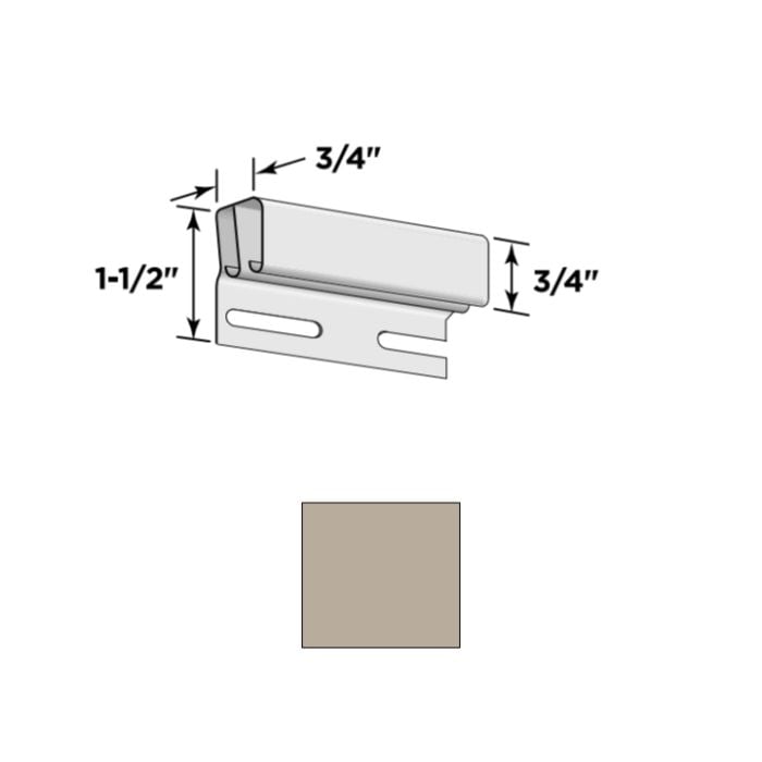 Certainteed 3/4" Dual Undersill 12'6" 12/Carton Natural Clay