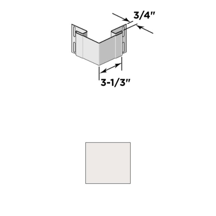 Certainteed 3/4" Outside Corner Post 10' 10/Carton Colonial White