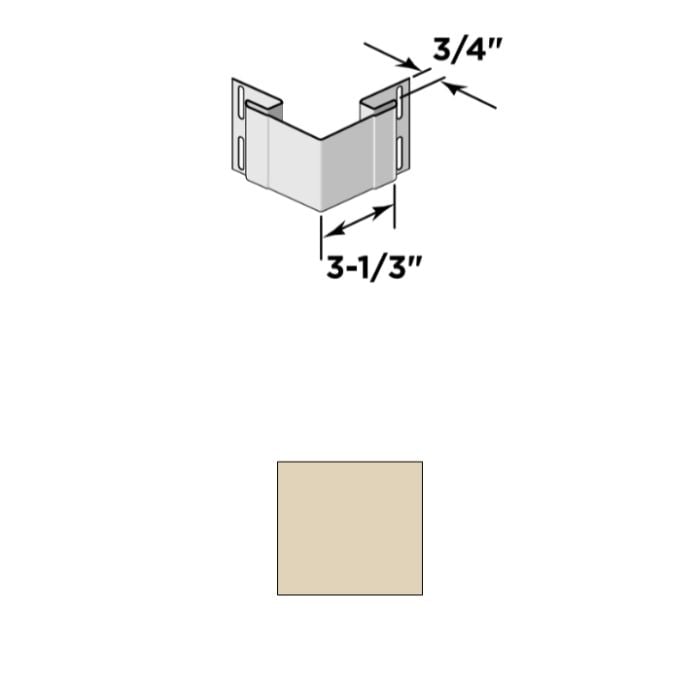 Certainteed 3/4" Outside Corner Post 10' 10/Carton Desert Tan