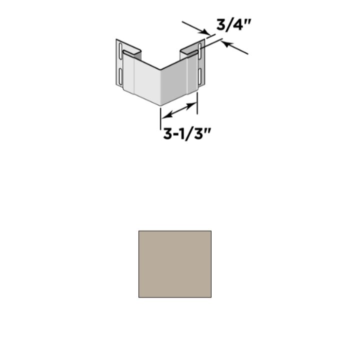 Certainteed 3/4" Outside Corner Post 10' 10/Carton Natural Clay
