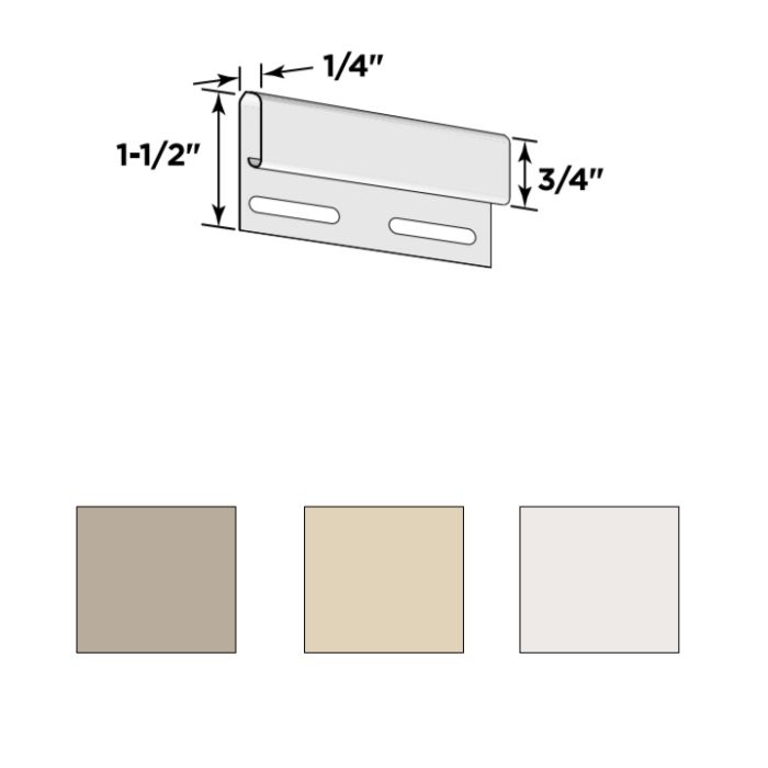 Certainteed 3/4" Undersill Trim 12'6" 48/Carton
