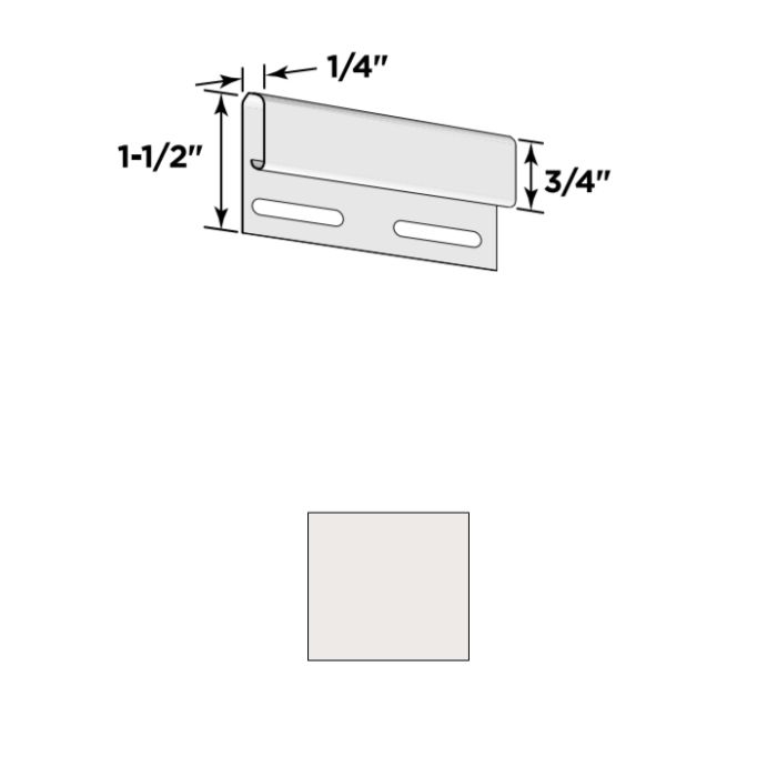 Certainteed 3/4" Undersill Trim 12'6" 48/Carton Colonial White