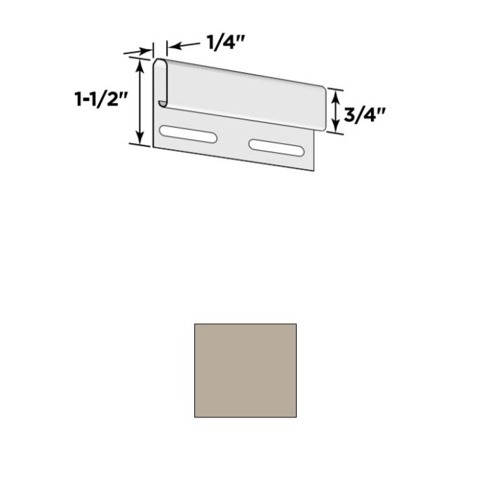 Certainteed 3/4" Undersill Trim 12'6" 48/Carton Natural Clay