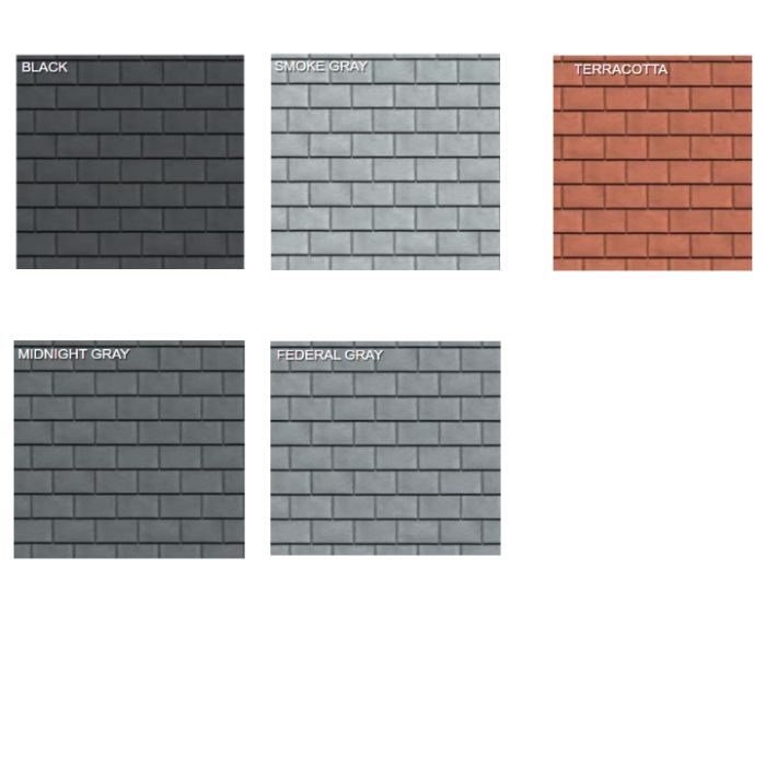 Ecostar Class C Majestic Niagara Concrete Flat Tile 12" with 9" reveal 10/Bundle