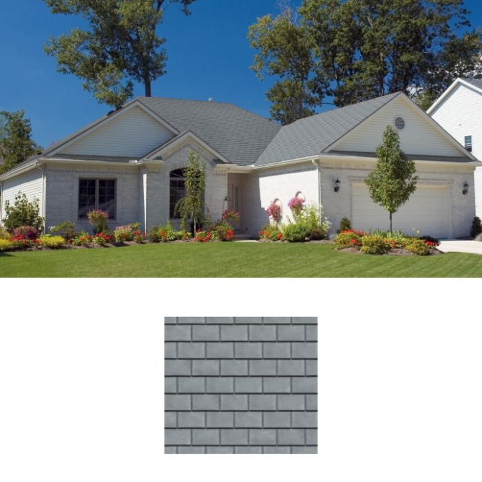 Ecostar Class C Majestic Niagara Concrete Flat Tile 12" with 9" reveal Federal Gray 10/Bundle