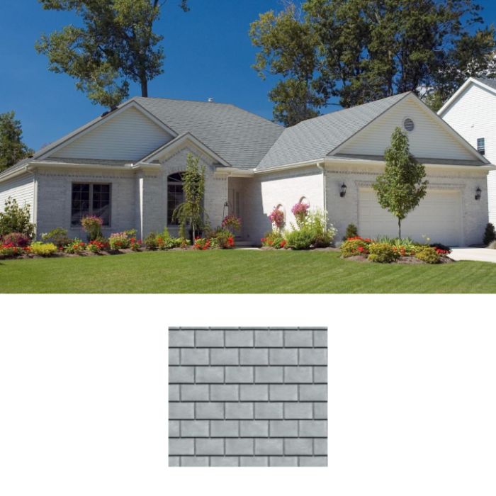 Ecostar Class C Majestic Niagara Concrete Flat Tile 12" with 9" reveal Smoke Gray 10/Bundle