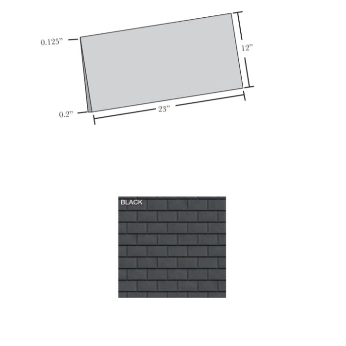 Ecostar Class C Majestic Niagara Concrete Universal Starter 12"x23" Black 15/Bundle